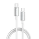 Кабель ColorWay USB Type-C - USB Type-C (M/M), zinc alloy braided, 5А, 1 м, Білий (CW-CBPDCC098-WT) - изображение 3
