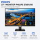 Монітор 27" Philips 276B1/00 IPS 2560x1440 75 Гц 300 кд/м² колонки 2x1 Вт USB-C GbE Black - зображення 2