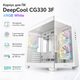 Корпус для ПК DeepCool CG330 3F Mini-Tower без БЖ MicroATX/Mini-ITX ARGB White (R-CG330-WHNGM3-G) - зображення 2