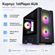 Корпус для ПК 1stPlayer AU6 Midi-Tower без БП MicroATX/Mini-ITX ARGB Black (AU6-BK-2FA7-14-2FA7R-1FA7) - изображение 2