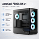 Корпус для ПК AeroCool P500A-BK-v1 Midi-Tower без БП ATX/MicroATX/Mini-ITX ARGB Black (ACCM-PN08143.11) - изображение 2