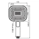 Лейка для душа Koer KP-0404-05 (3 функции) (KR5001) - изображение 2