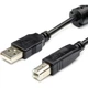 Кабель Atcom USB - USB Type-B V 2.0 (M/M), 1.5 м, ферит, чорний (5474) - изображение 2