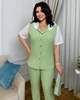 Женский костюм стильный фисташковый 48-50 р844.3735 - изображение 4