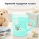Детская практичная безопасная термостойкая чашка Lindo 150 мл для самостоятельного питья малыша от 12 месяцев дома и в пути-безопасный пластик и удобное держание Мятная - изображение 4