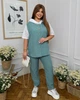Женский костюм стильный ментоловый 60-62 р844.3735 - изображение 8