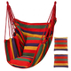 Підвісне крісло-гамак з подушками 130×100 см червоне - зображення 1