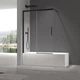 Шторки стеклянные на ванну раздвижные Koer SR BS06-120x150-TR-07 прозрачное стекло Easy Clean 6мм, графит (KR5947) - изображение 6