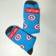 Женские носки 1 пара с принтом “Captain America" 36-41 р синие хлопковые высокие - изображение 3