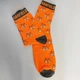 Жіночі шкарпетки високі 1 пара з малюнком "Garfield" 36-41 р бавовняні оранжеві - зображення 3