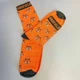 Жіночі шкарпетки високі 1 пара з малюнком "Garfield" 36-41 р бавовняні оранжеві - зображення 6