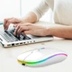Беспроводная мышь Bluetooth + USB адаптер 2.4Ghz с RGB подсветкой, оптическая, аккумуляторная, белая - изображение 4