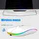 Беспроводная мышь Bluetooth + USB адаптер 2.4Ghz с RGB подсветкой, оптическая, аккумуляторная, белая - изображение 5