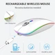 Беспроводная мышь Bluetooth + USB адаптер 2.4Ghz с RGB подсветкой, оптическая, аккумуляторная, белая - изображение 6