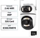 Уличная Wi-Fi PTZ камера видеонаблюдения 360° Q2 Dual Lens AND Q2 с двойным объективом, ночным видением - изображение 2