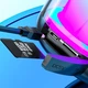Миниатюрная портативная Bluetooth колонка с влагозащитой, эффектной синей и фиолетовой подсветкой - изображение 5