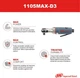 Пневматический трещоточный ключ Ingersoll Rand 1105MAX-D3 / 3/8" / Серый Б/В k1 - изображение 3