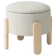 Пуф, з місцем для зберігання бежевий IKEA FÖRLUNDA 305.527.64 - зображення 1