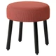 Пуф, червоний 47x47 см IKEA MÖRTFORS 705.702.47 - зображення 1