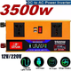 Преобразователь напряжения LCD SMART 3500W 12V/24V в 220V, Автомобильный инвертор для аккумулятора, дома 57939 - изображение 6