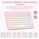 Клавіатурний чохол GOOJODOQ для Galaxy Tab S9 11 Рожевий QWERTZ підсвітка RGB Bluetooth (SM-X710 SM-X716B SM-X718U) - зображення 5