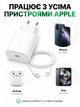 Комплект быстрой зарядки 25W для телефона Apple iPhone type-c to lightning 7 8 X 11 12 13 14 pro max plus mini iPad адаптер сетевое зарядное устройство блок тайпси лайтнинг usb-c power adapter быстрая зарядка айфон айпад кабель лайтинг тайп-с 1м - изображение 4