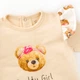 Дитячий комплект для дівчинки Girl Bears (боді+штанці+пов'язка) Dexter`s 74 Бежевий (302521-74-sm) - изображение 3