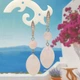 Длинные серьги подвески натуральный розовый кварц - изображение 3