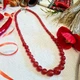 Бусы ожерелье натуральный малиновый агат на увеличение - изображение 3