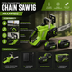 Пила ланцюгова акумуляторна CHAIN SAW 16 KRAFFTEC Салатова - зображення 4