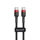 Кабель Baseus Cafule Type-C to Type-C PD 2.0 60W (1m) red/black - изображение 1