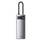 USB-Хаб Baseus Metal Gleam Series 5-in-1 Type-C gray - зображення 2