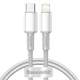Кабель Baseus High Density Braided Type-C to Lightning PD 20W (1m) white - изображение 1