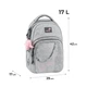 Рюкзак школьный для подростка Kite Education Teens Hello Kitty, для девочек, серый (HK26-2578M) - изображение 3