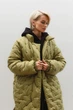 Жіноча тепла демісезонна oversize куртка-сорочка з плащівки Seventeen XXL-3XL Зелений (2000000183602) - изображение 8