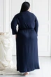 Женский вискозный длинный 130 см халат Хс1235 Синий, 3XL - изображение 3