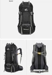 Туристичний рюкзак Free Knight Trekking Pro 60L 60 л для походів кемпінгу трекінгу подорожей з дощовиком та поясним ременем (чорний) - зображення 8