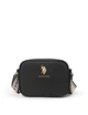 Сумка жіноча кросбоді U.S. Polo Assn. Black через плече чорна з золотистою фурнітурою - зображення 2