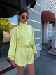 Костюм женский прогулочный шорты+кофта желтого цвета 38413 42/44 - изображение 5