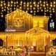 Уличная гирлянда бахрома, 280 лед лампочек, 10м + 5м LED Icicle Lights - изображение 1
