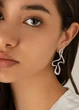 Серьги женские массивные неправильной формы Fashion Jewelry Серебристые 15888 - изображение 2