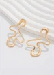 Серьги женские массивные неправильной формы Fashion Jewelry Золотистые 15208 - изображение 3