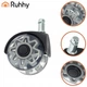 Колеса для офисного и геймерского кресла Ruhhy 25280 бесшумные ролики PU на подшипниках 2.5" комплект 5 шт 11×22 мм Серые - изображение 3