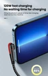 Кабель USB Type-C для швидкого заряджання Huawei Mate (1 метр), 90 градусів, берюзовий - зображення 9