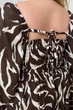 Женское платье Defile батал 0160-1 короткое с открытым декольте коричневое 48-52 - изображение 5