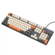 Клавиатура HOCO GM61 Murphy 3-color wired keyboard (english version) 104 keys, IPX4, USB, 1.45m, grey - изображение 5