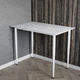 Стол универсальный Prime Ferrum-decor 750x1000x700 Белый металл ДСП Бетон 16 мм (PRAIME37) - изображение 1