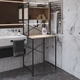 Стеллаж полка Бафрум 403 Ferrum-decor для стиральной машины 178x70,5x60,5 Черный металл ДСП Дуб Сонома 16 мм (BED40303) - изображение 5