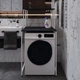 Стелаж полку Бафрум 402 Ferrum-decor для пральної машини 133,5x70,5x60,5 Білий метал ДСП Каштан Арвадонна 16 мм (BED42208) - зображення 5