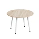 Стол журнальный круглый OPTIMA 2 ноги на конус Ferrum-decor 450x670x670 Белый металл ДСП Дуб Сонома 16 мм (OPTIM2011) - изображение 3